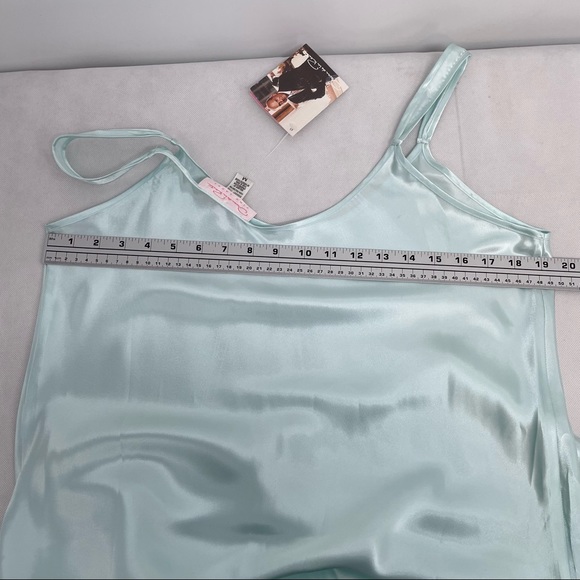 NWT Oscar De La Renta Pink Label Long Blue Satin Long Nightgown - Picture 12 of 13